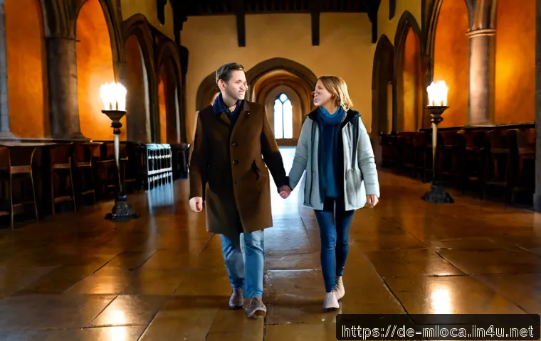 해리포터 스튜디오 방문기 - Photorealistic wide-angle travel scene at a famous British film studio tour near London, a German fa...